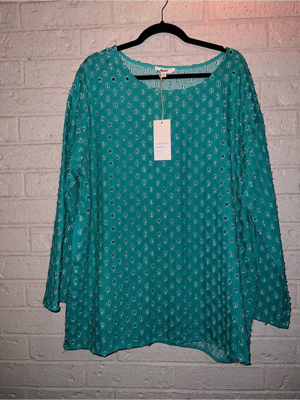 Blue Velvet Long Sleeve Cover up in Turquoise size XL
NWT